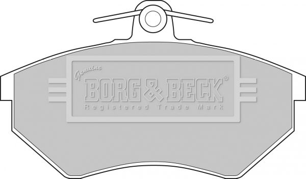 BORG & BECK Комплект тормозных колодок, дисковый тормоз BBP1076
